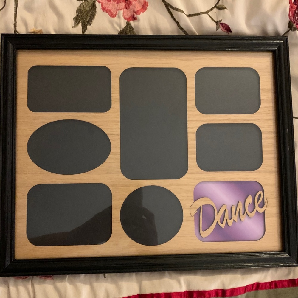 Lazer Cut Wood Dance Mat in Frame